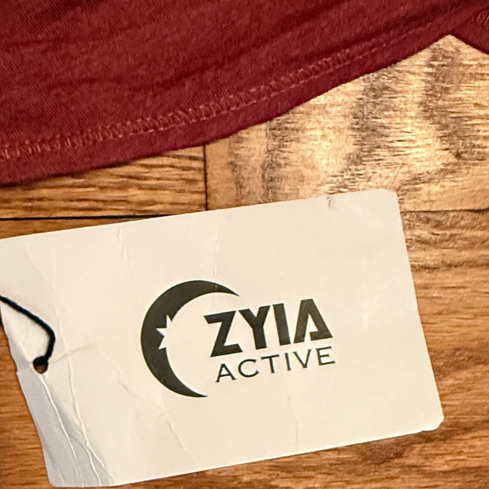 ZYIA Women's Burgundy Twist Tank Top - Picture 3 of 8
